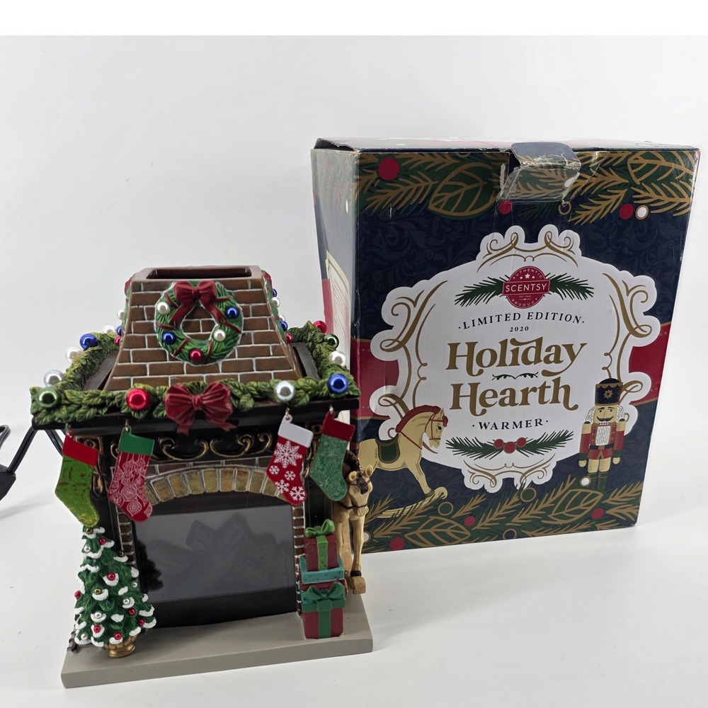 Scentsy 2020 Limited Edition Holiday Hearth Warmer Fireplace Wax Melter with Box